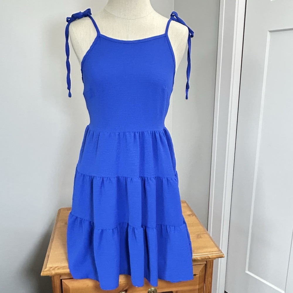 Women's Ruffle/Tiered Royal Blue Sundress - Size 2 XS EUC